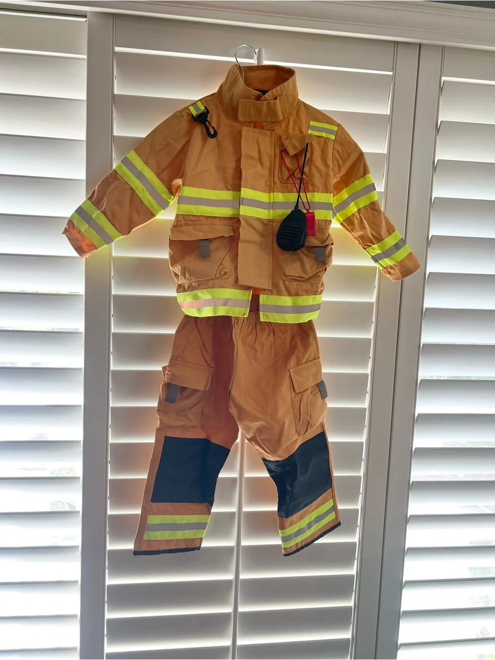 Yellow Reflective Firefighter Costume for Kids